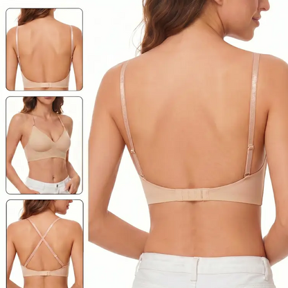 💞Deep V Low Back Backless Bra for A/B/C Cup - Seamless Invisible Bra
