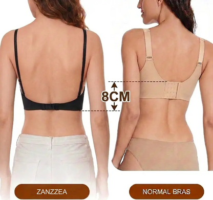💞Deep V Low Back Backless Bra for A/B/C Cup - Seamless Invisible Bra