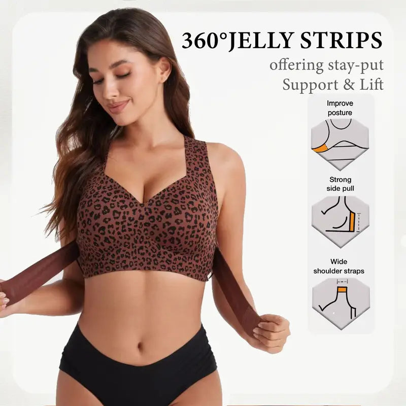 NESLEMY® Front-Closure Cross-Back Wireless Support Bra