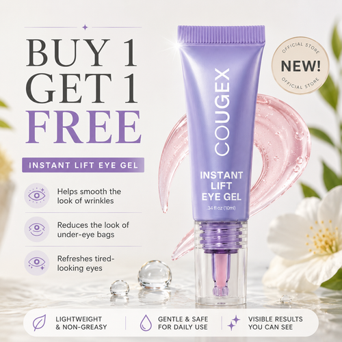 ✨ COUGEX Instant Lift Eye Gel – Smooth Wrinkles & Reduce the Look of Under-Eye Bags 👁️💜