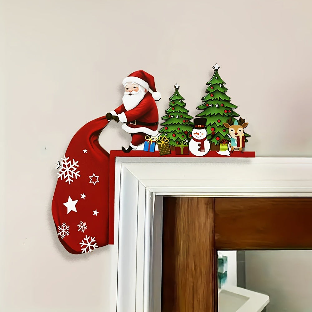 🎅🎄Christmas Door Frame Corner Wall Stickers & Door Corner Ornaments（副本）