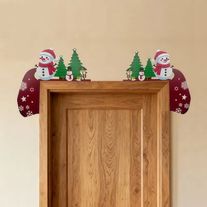 🎅🎄Christmas Door Frame Corner Wall Stickers & Door Corner Ornaments（副本）