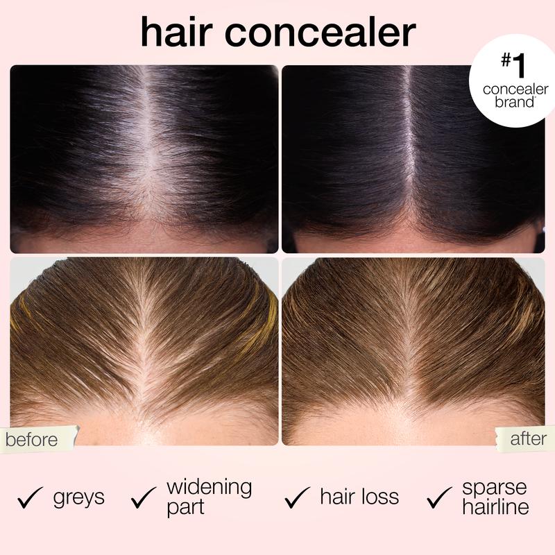 Touch & Go Hair Concealer - Instantly Cover Gray Roots & Create Fuller-Looking Hair