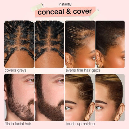 Touch & Go Hair Concealer - Instantly Cover Gray Roots & Create Fuller-Looking Hair