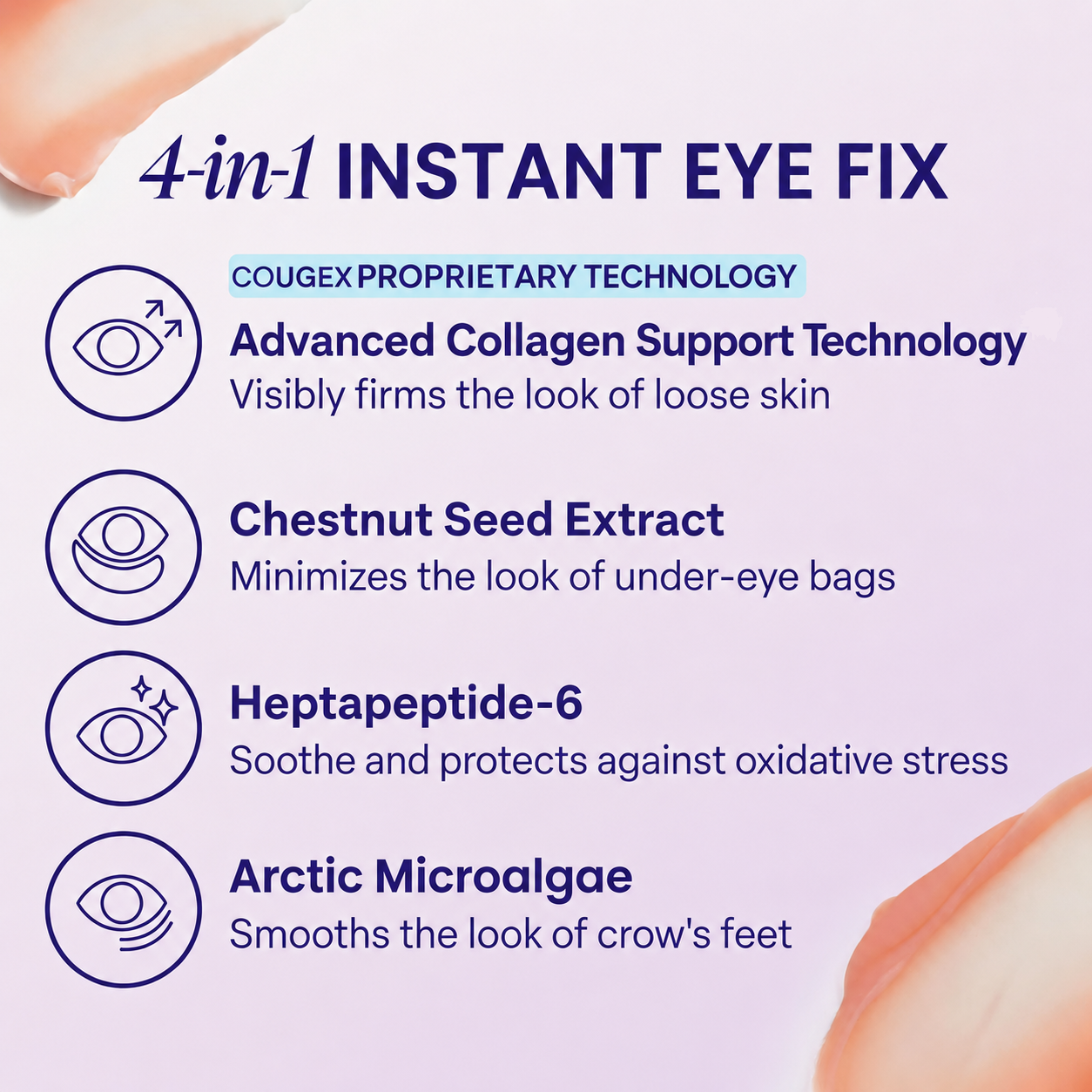 ✨ COUGEX Instant Lift Eye Gel – Smooth Wrinkles & Reduce the Look of Under-Eye Bags 👁️💜