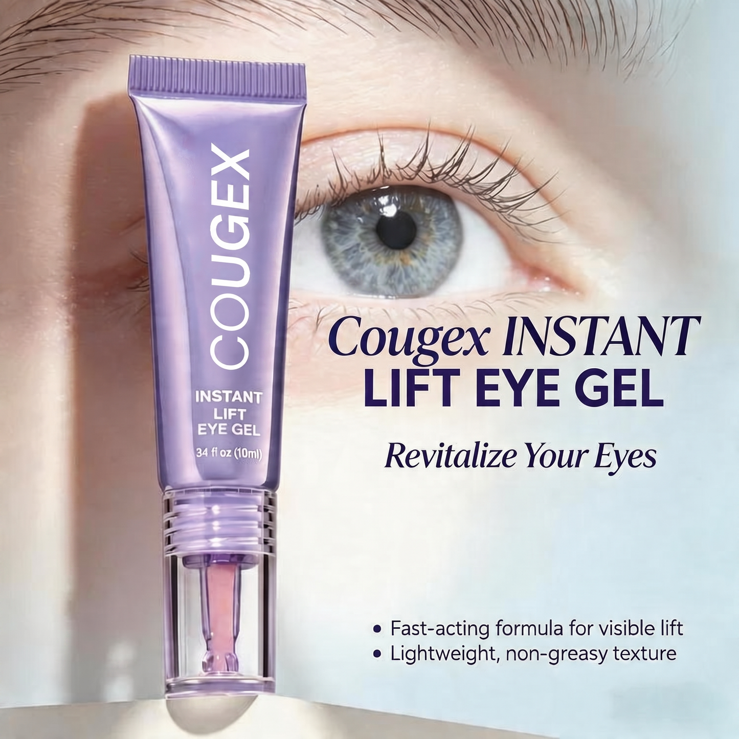 ✨ COUGEX Instant Lift Eye Gel – Smooth Wrinkles & Reduce the Look of Under-Eye Bags 👁️💜
