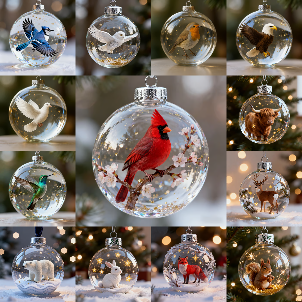 🔥Last Day 50% OFF💝2026 Wildlife Wonders Collection Crystal Glass Ornament（副本）