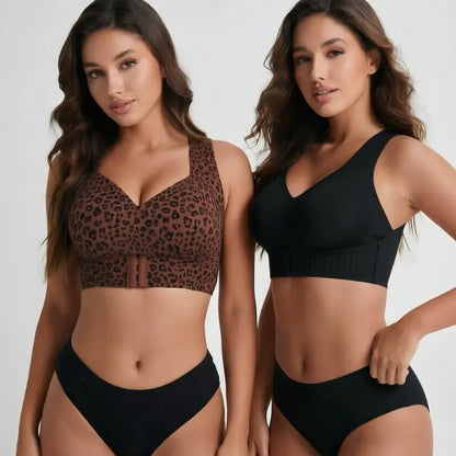 NESLEMY® Front-Closure Cross-Back Wireless Support Bra