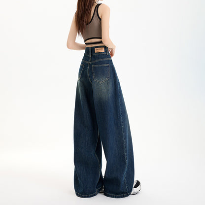 Wide-Leg Pants Simple and Versatile Slimming Straight Leg Floor-Length Pants for Women
