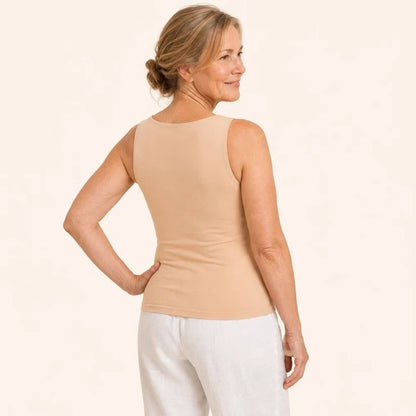 Built-In Bra Tank | Support in the front. Nothing wraps around your back
