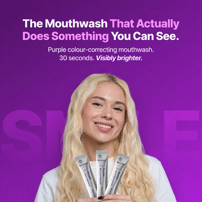 Merochar® Purple Mouthwash — 30-Second Color-Correcting Smile Brightener for Fresher Breath