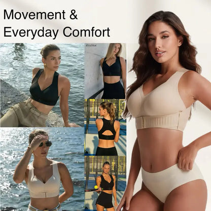 NESLEMY® Front-Closure Cross-Back Wireless Support Bra